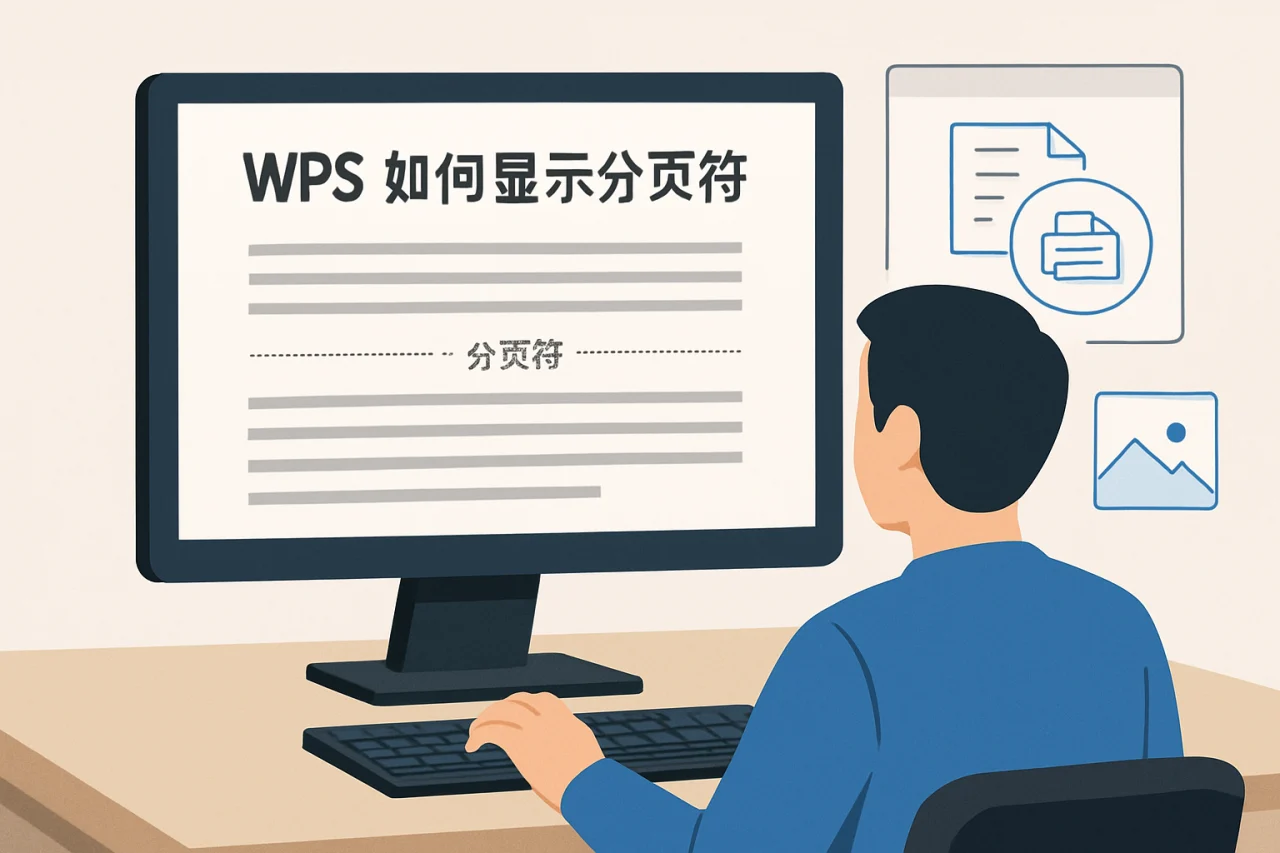 wps如何显示分页符