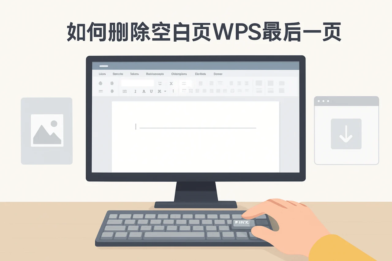 如何删除空白页wps最后一页