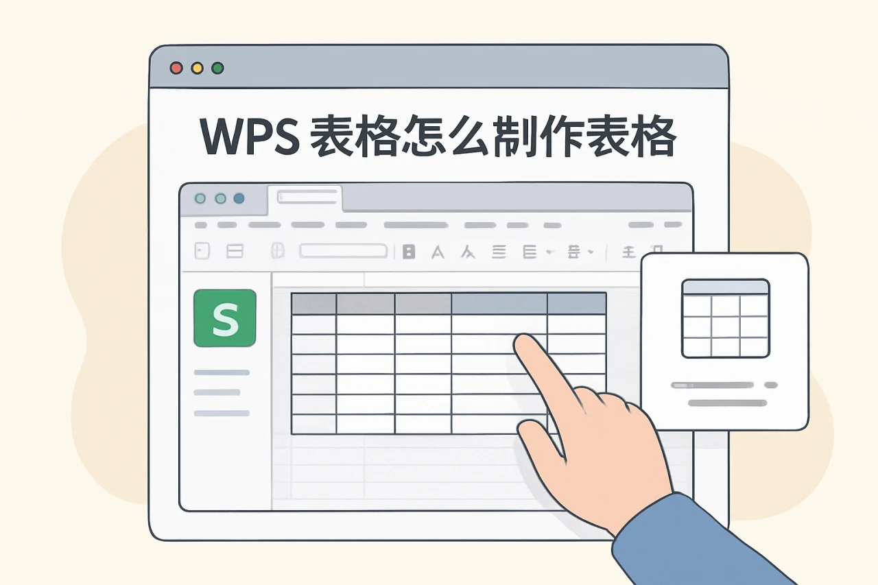 wps表格怎么制作表格